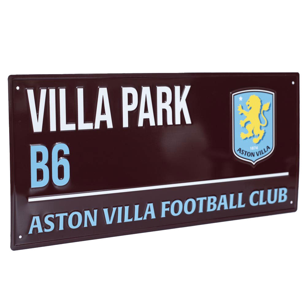 Aston Villa FC Colour Street Sign - Shop Signs & Plaques At Gift Moments - 2
