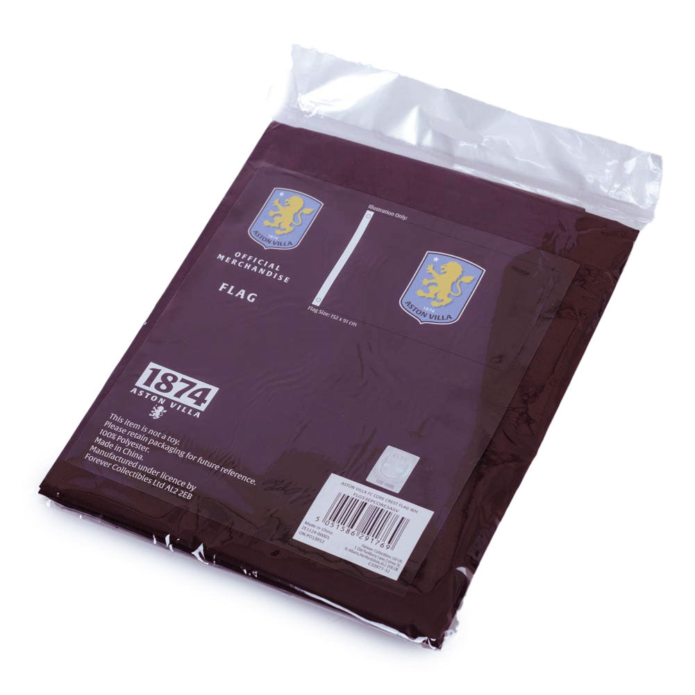 Aston Villa FC Core Crest Flag: 4 - Flags & Banners By Aston Villa