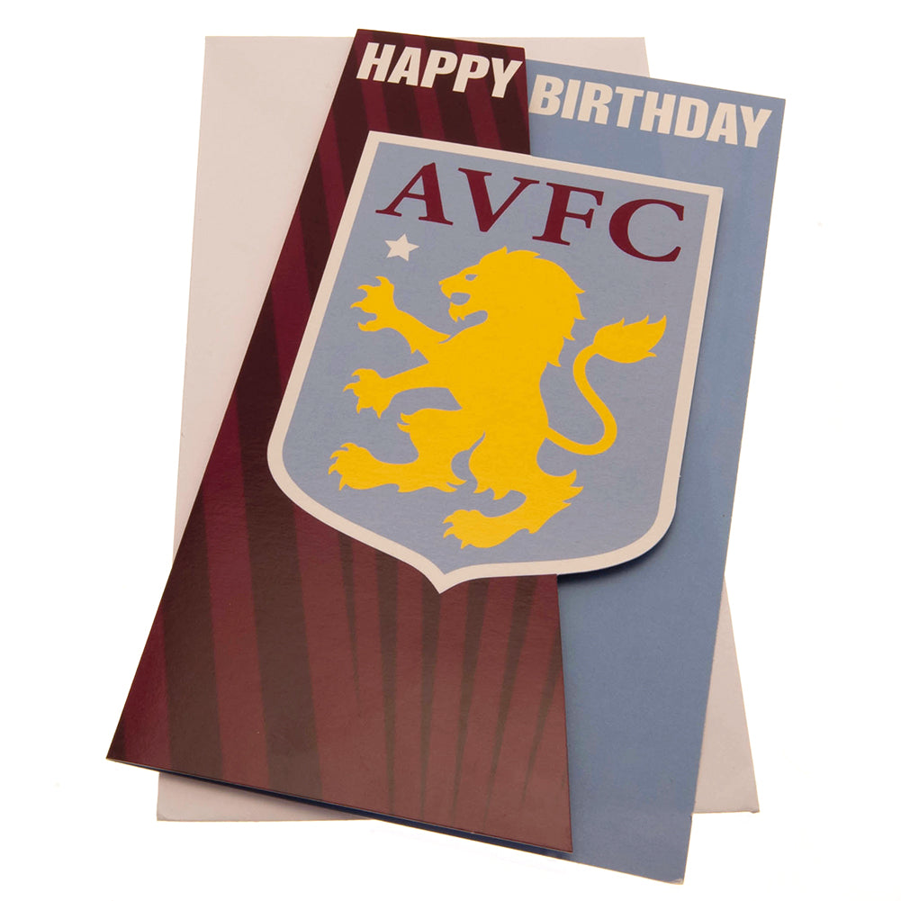 Aston Villa FC Crest Birthday Card - Shop Greeting Cards At Gift Moments - 1