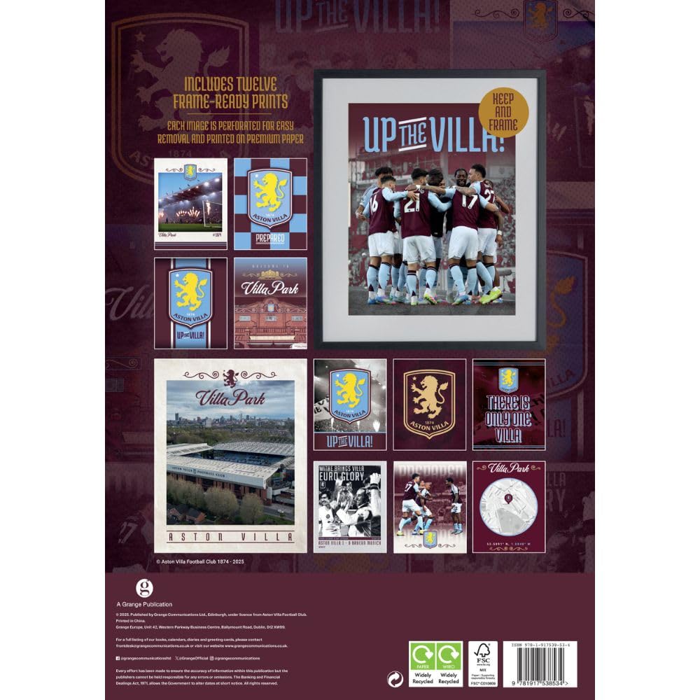 Aston Villa FC Deluxe Calendar 2026: 5 - Calendars By Aston Villa