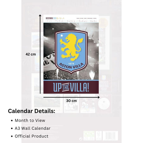 Aston Villa FC Deluxe Calendar 2026: 7 - Calendars By Aston Villa