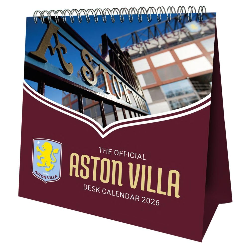 Aston Villa FC Desktop Calendar 2026: 1 - Calendars By Aston Villa