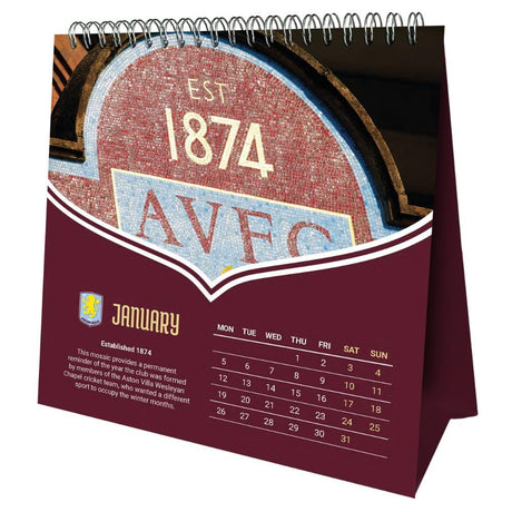 Aston Villa FC Desktop Calendar 2026: 2 - Calendars By Aston Villa