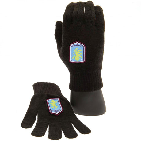 Aston Villa FC Knitted Gloves Junior: 1 - Gloves By Aston Villa