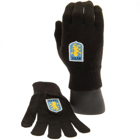 Aston Villa FC Knitted Gloves Junior: 1 - Gloves By Aston Villa