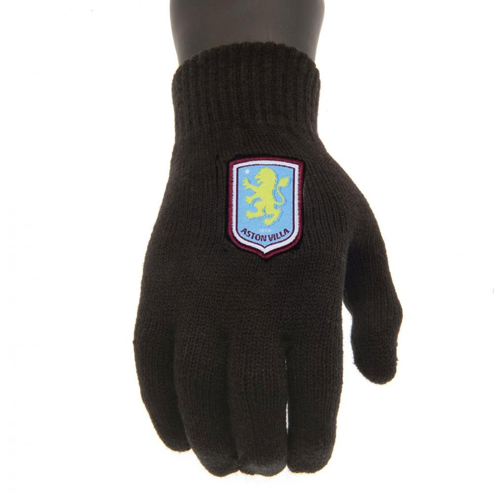 Aston Villa FC Knitted Gloves Junior: 2 - Gloves By Aston Villa