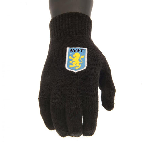 Aston Villa FC Knitted Gloves Junior: 3 - Gloves By Aston Villa