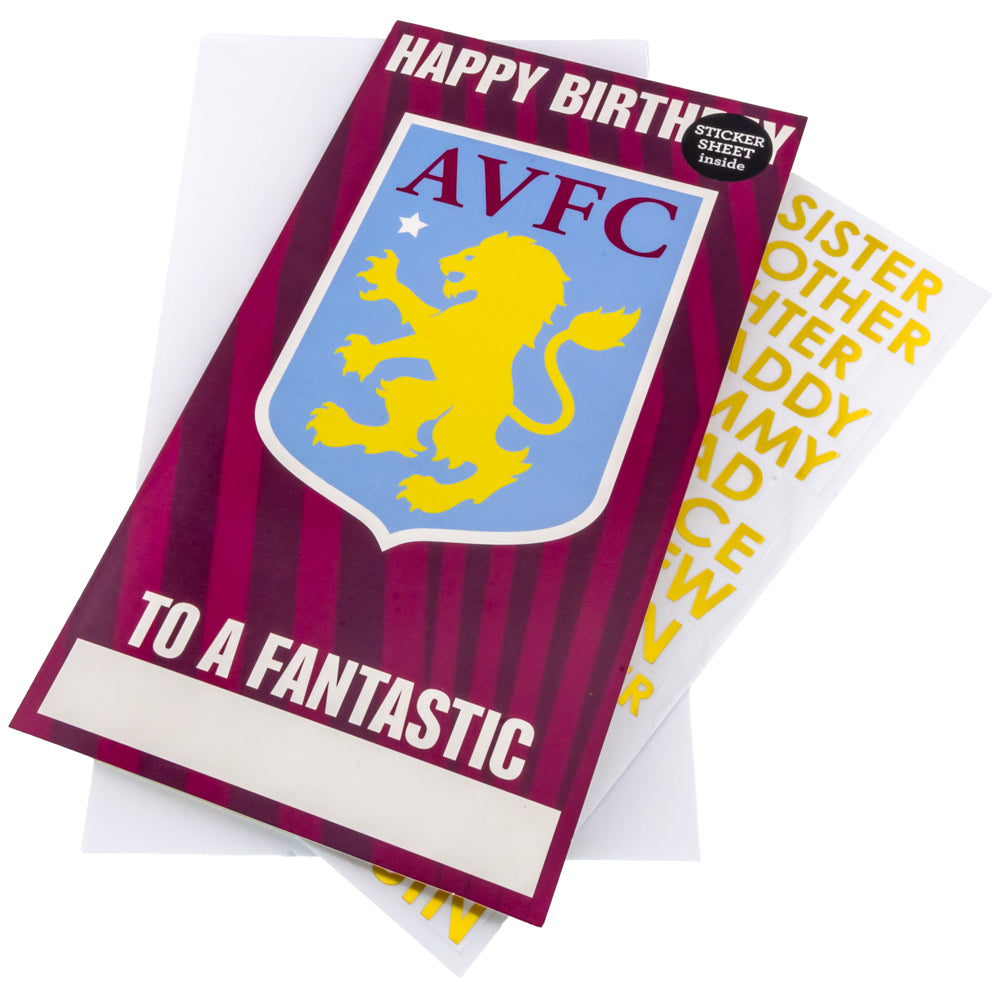 Aston Villa FC Personalised Birthday Card - Shop Greeting Cards At Gift Moments - 1