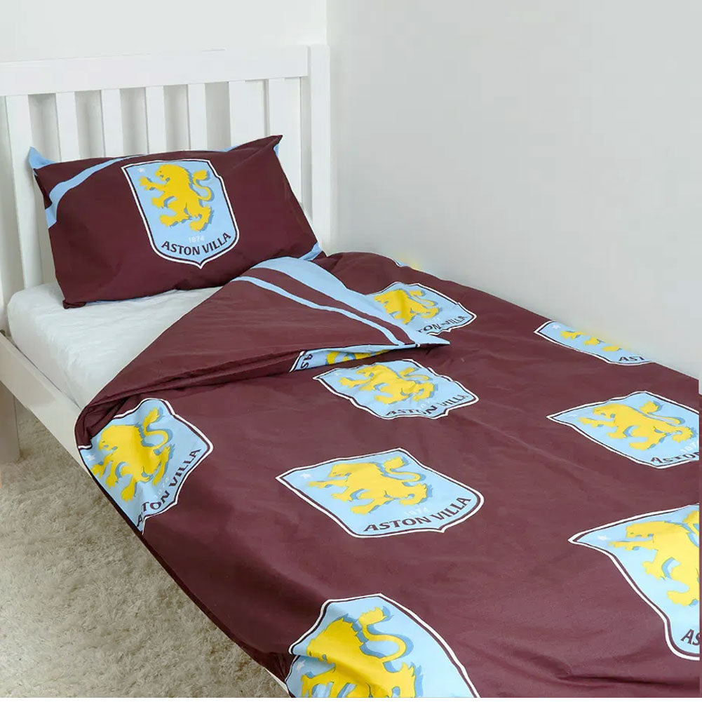 Aston Villa FC Single Duvet Set: 2 Bedroom By Aston Villa