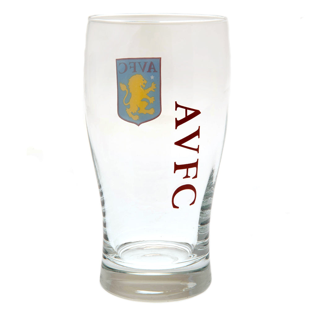 Aston Villa FC Tulip Pint Glass: 3 - Glassware By Aston Villa