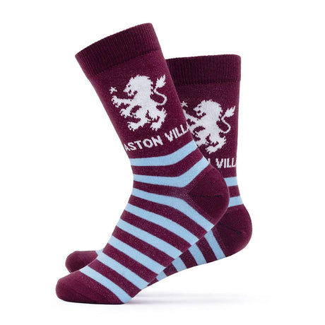 Aston Villa FC Twin Pack Dress Socks 7-11: 3 - Clothing By Aston Villa