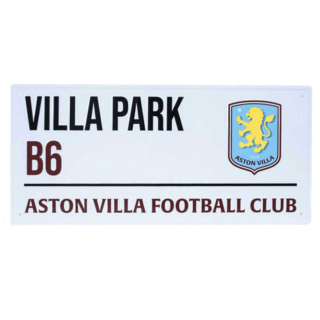 Aston Villa FC White Street Sign: 1 Signs & Plaques By Aston Villa