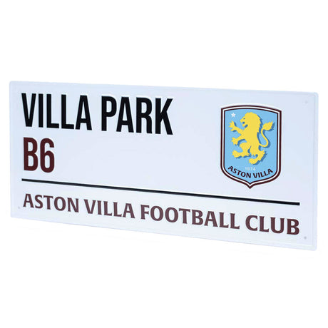 Aston Villa FC White Street Sign: 3 Signs & Plaques By Aston Villa