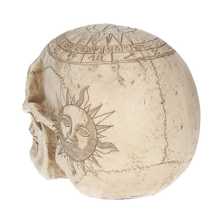 Astrological Skull Engraved With The Zodiac Circle 20cm: 5 - Figurines Medium (15-29cm) By Gift Moments