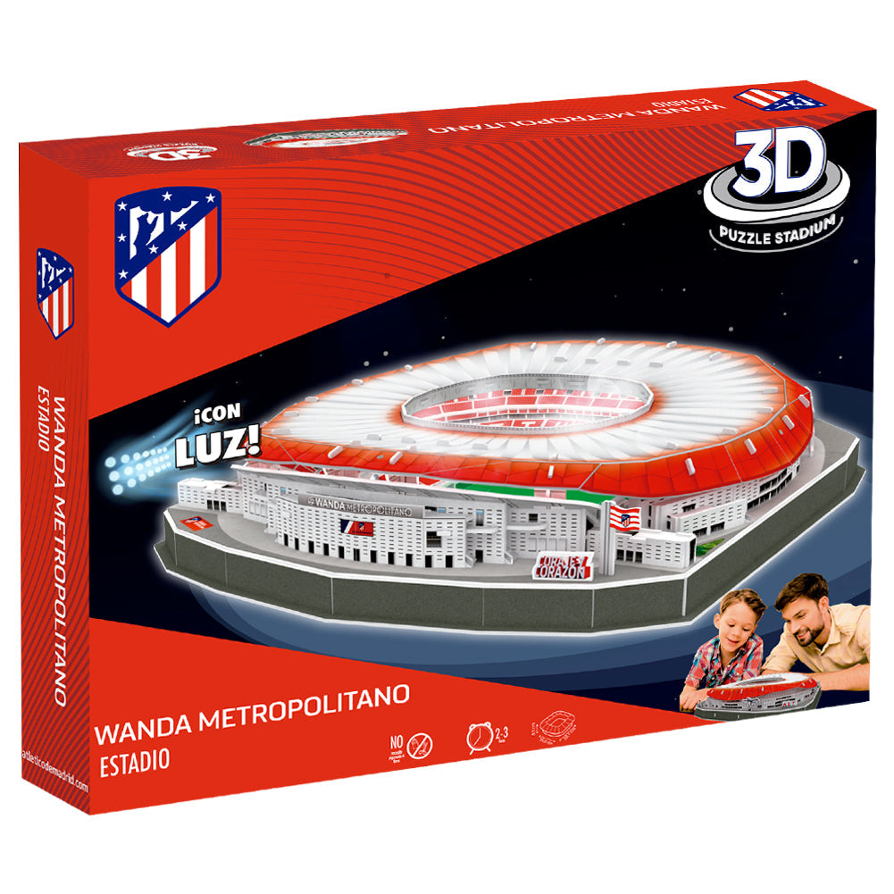 Atletico Madrid 3D Stadium Puzzle with LED: 4 - Puzzles & Games By Atletico Madrid