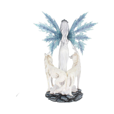 Aura Large Ice Fairy with Two Winter Wolf Companions Figurine: 5 Figurines Extra Large (Over 50cm) By Gift Moments