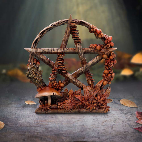 Autmnal Floral Decorative Pentagram Ornament: 1 - Figures & Collectables By NN Designs