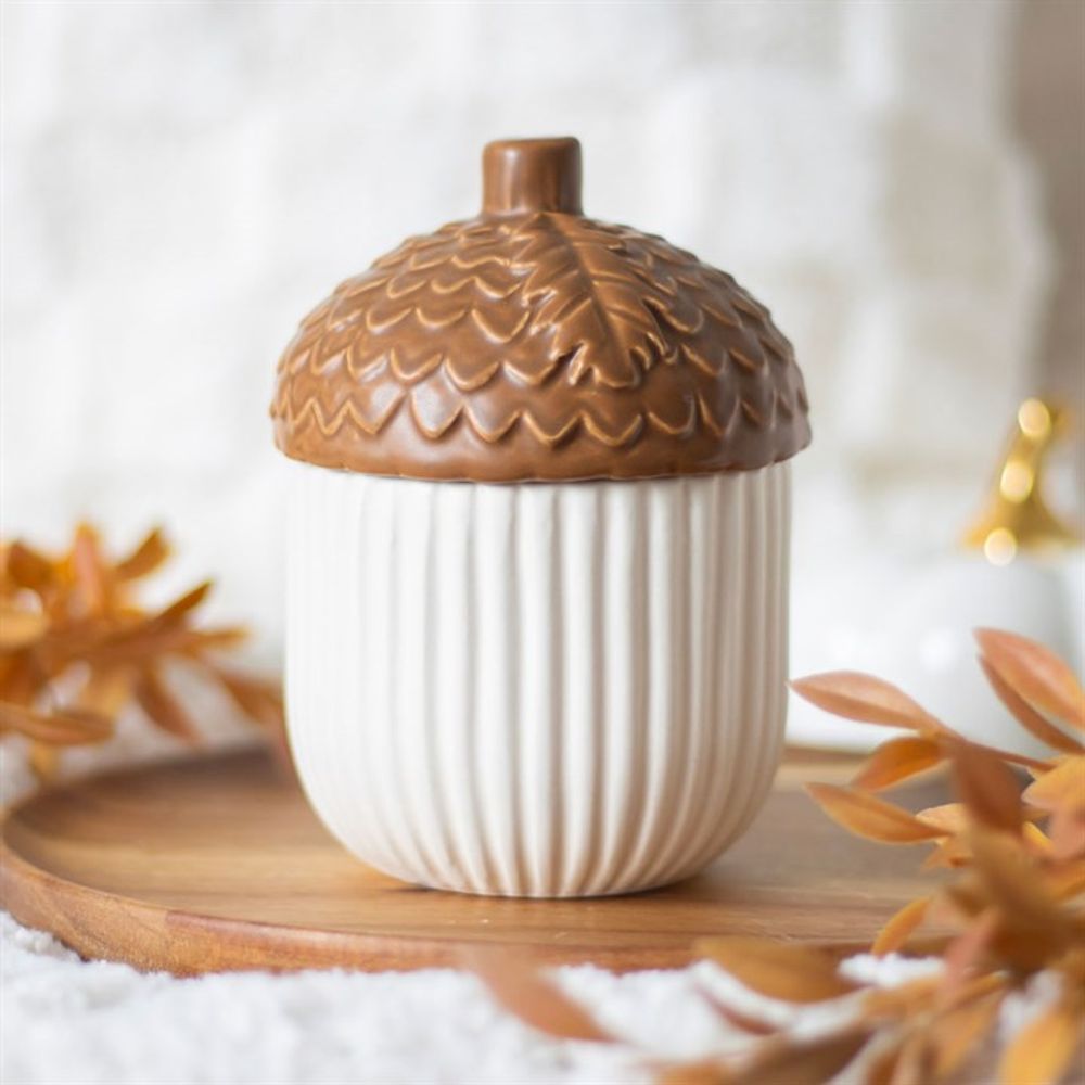 Autumn Acorn Ceramic Storage Jar: 6 - Storage By Gift Moments