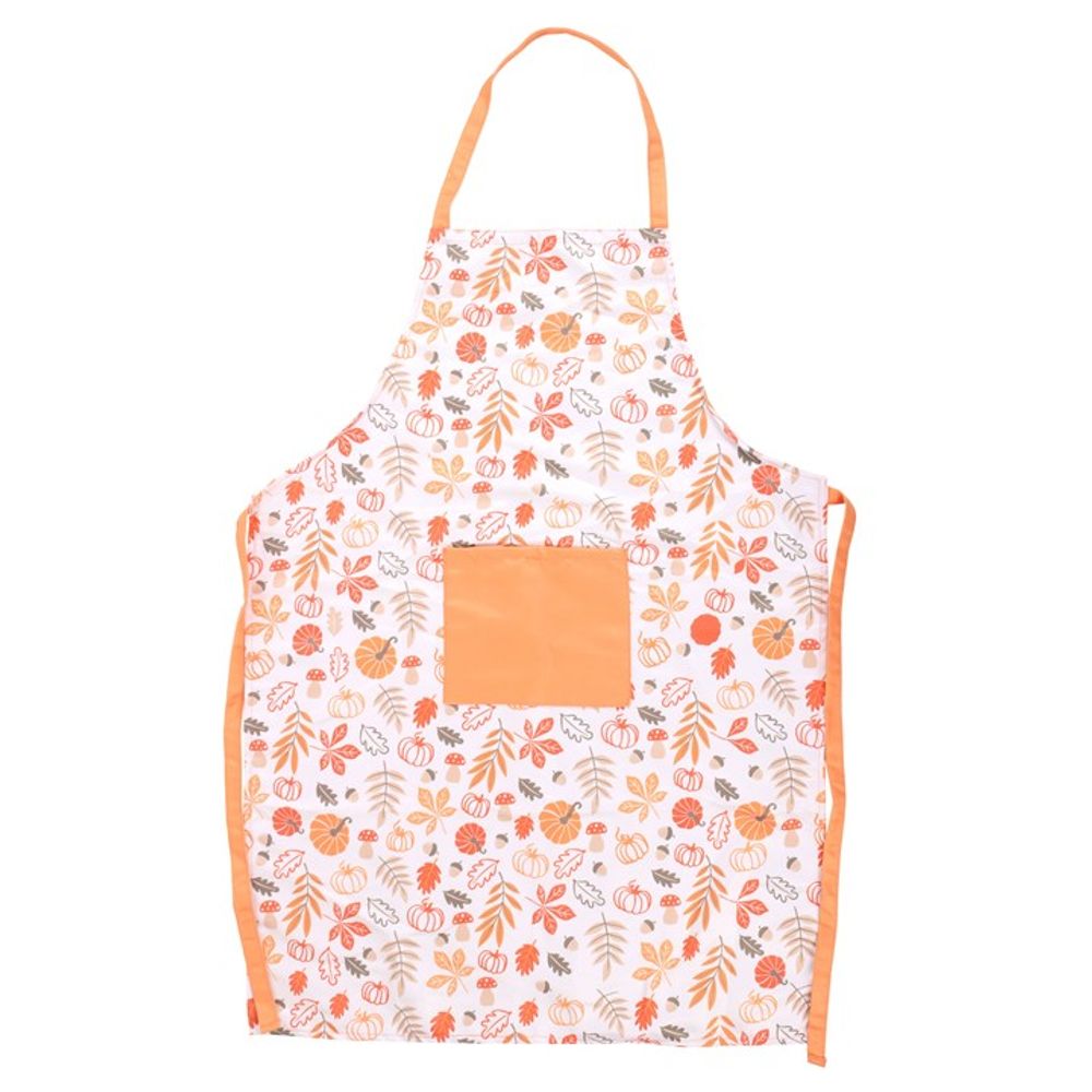 Autumn Leaves and Pumpkins Festive Apron: 2 - Aprons By Gift Moments