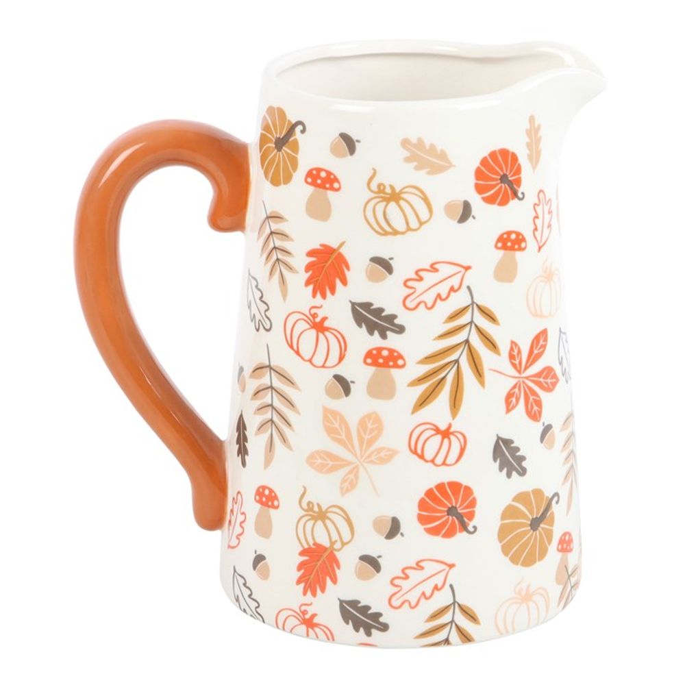 Autumn Leaves and Pumpkins Ceramic Flower Jug: 2 - Pots & Planters By Gift Moments