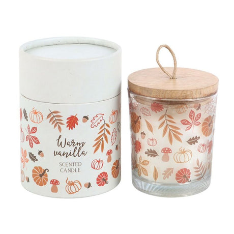 Autumn Leaves Warm Vanilla Candle: 2 - Candles By Gift Moments