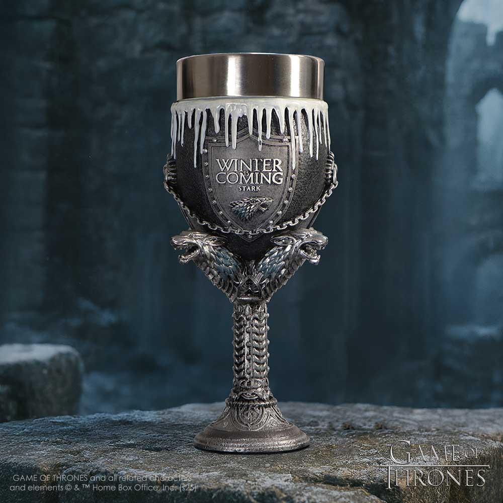 Game of Thrones House Stark Goblet Wine Glass 17.5cm - Shop Goblets & Chalices At Gift Moments - 1