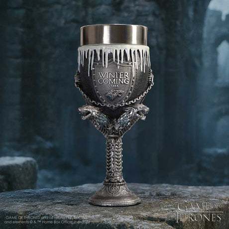 Game of Thrones House Stark Goblet Wine Glass 17.5cm - Shop Goblets & Chalices At Gift Moments - 1