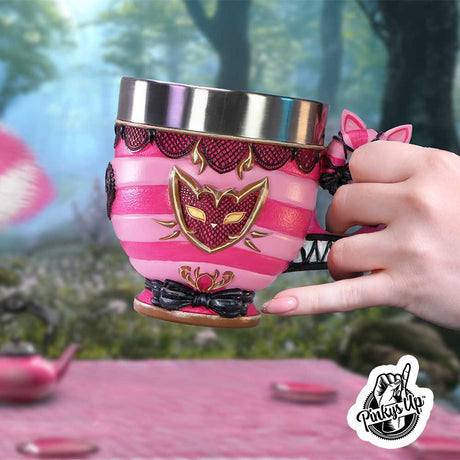 Pinkys Up Cheshire Cat Cup 10.5cm - Shop Shot Glasses At Gift Moments - 1