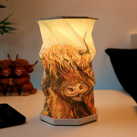 Highland Cow Foldable Lamp Rechargeable USB Powered - Shop LED Lighting At Gift Moments - 1