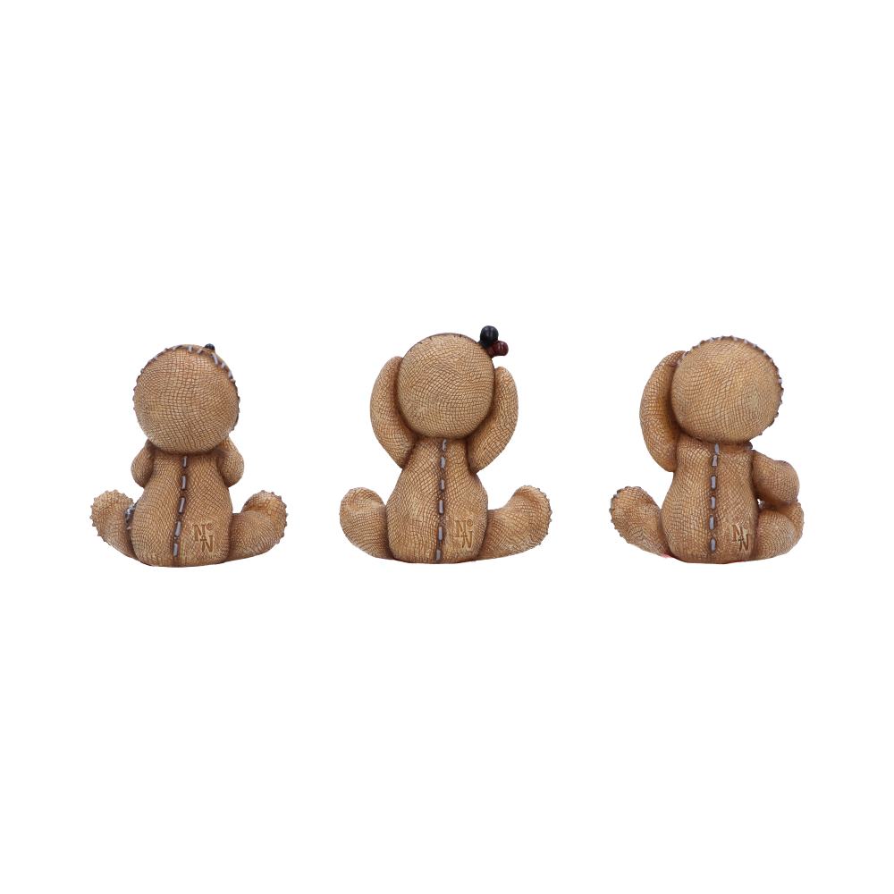 Three Wise Voodoo Doll Collectible Figurines 8cm