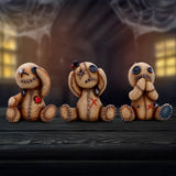 Three Wise Voodoo Doll Collectible Figurines 8cm