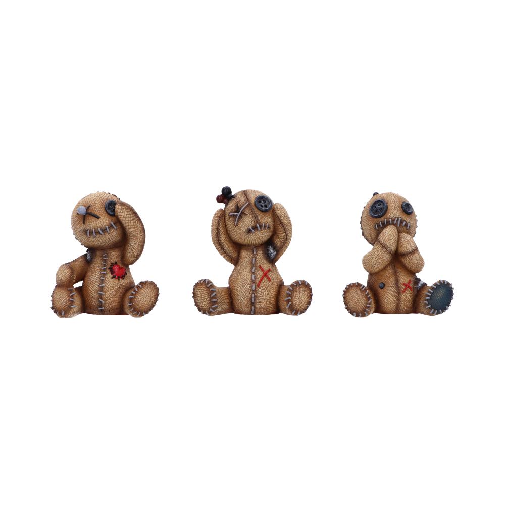 Three Wise Voodoo Doll Collectible Figurines 8cm