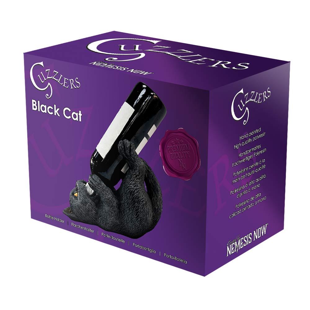 Black Cat Guzzler Wine Bottle Holder 18cm - Shop Guzzlers & Wine Bottle Holders At Gift Moments - 3