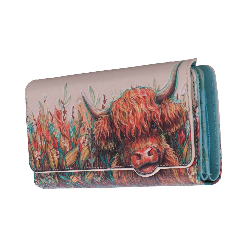 Highland Cow Embossed Purse 10cm