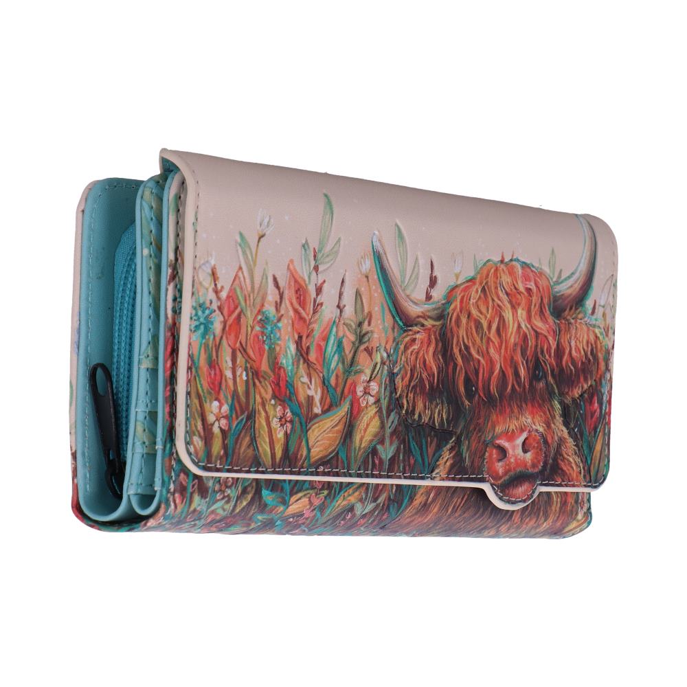 Highland Cow Embossed Purse 10cm - Shop Purses At Gift Moments - 5
