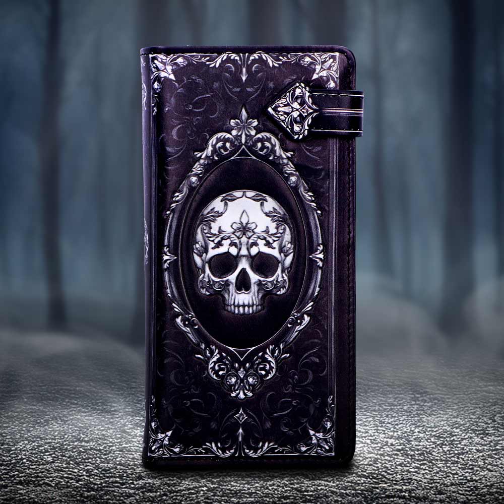 Baroque Skull Embossed Purse 18.5cm