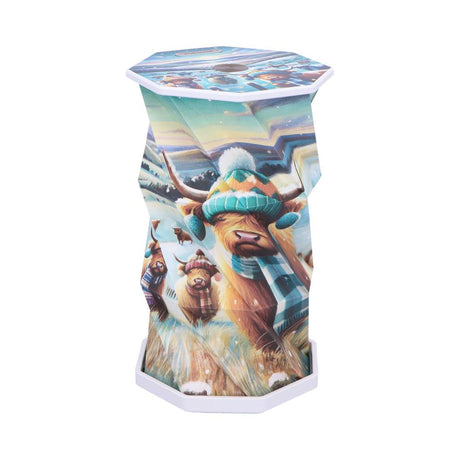 Winter Highland Cows Foldable LED Lamp 21cm - Shop LED Lighting At Gift Moments - 2