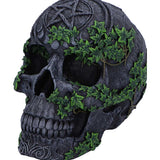 Aged Pentagram Skull Figurine