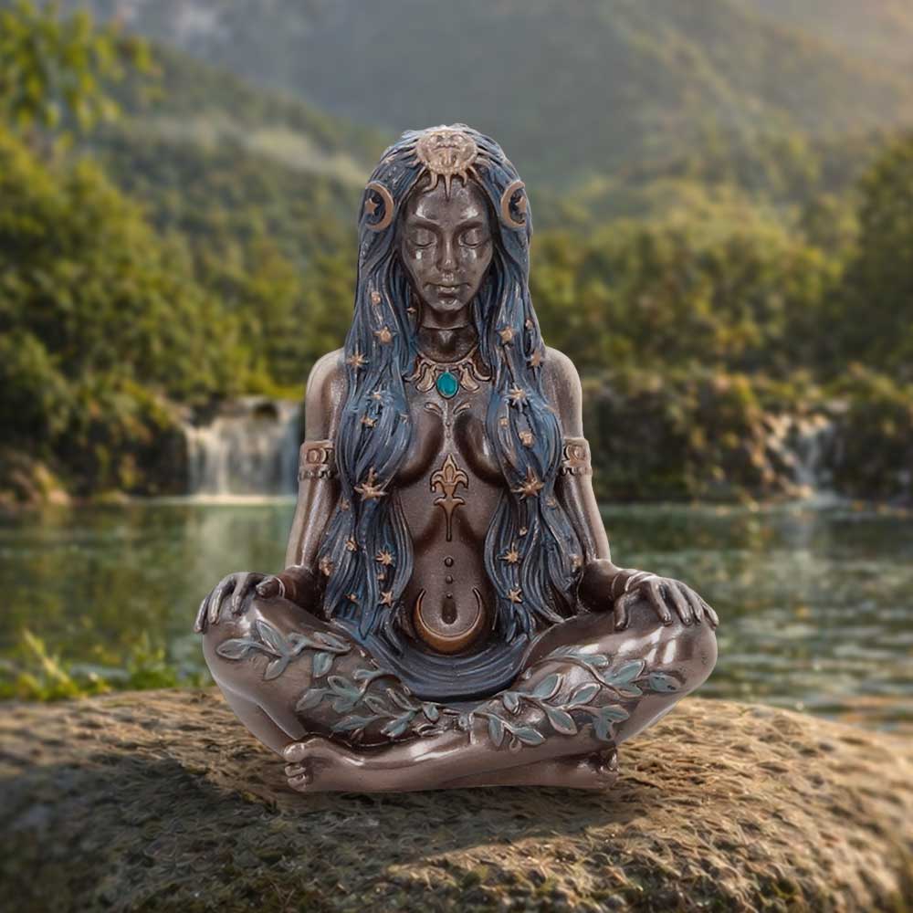 Celestial Goddess Mini Bronze Figurine 8.3cm - Shop Figurines Small (Under 15cm) At Gift Moments - 1