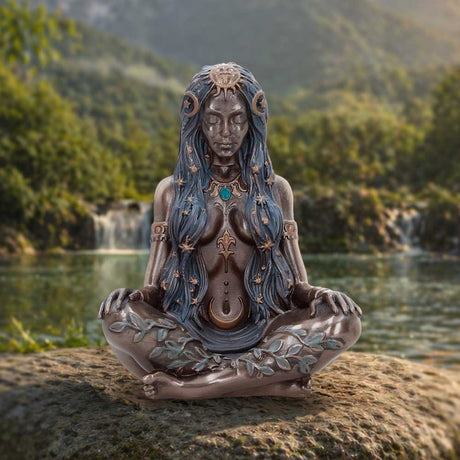 Celestial Goddess Mini Bronze Figurine 8.3cm - Shop Figurines Small (Under 15cm) At Gift Moments - 1