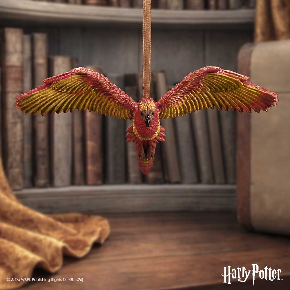 Harry Potter Fawkes in Flight Hanging Ornament 8.2cm - Shop Hanging Decorations At Gift Moments - 1