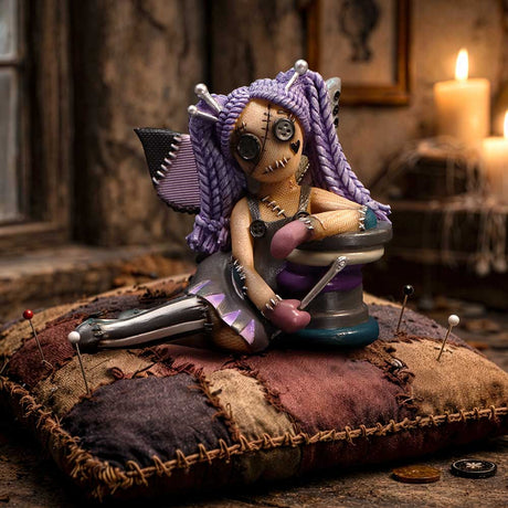 The Stitchlings Pinny Thimble Voodoo Figurine 9cm - Shop Figurines Small (Under 15cm) At Gift Moments - 1