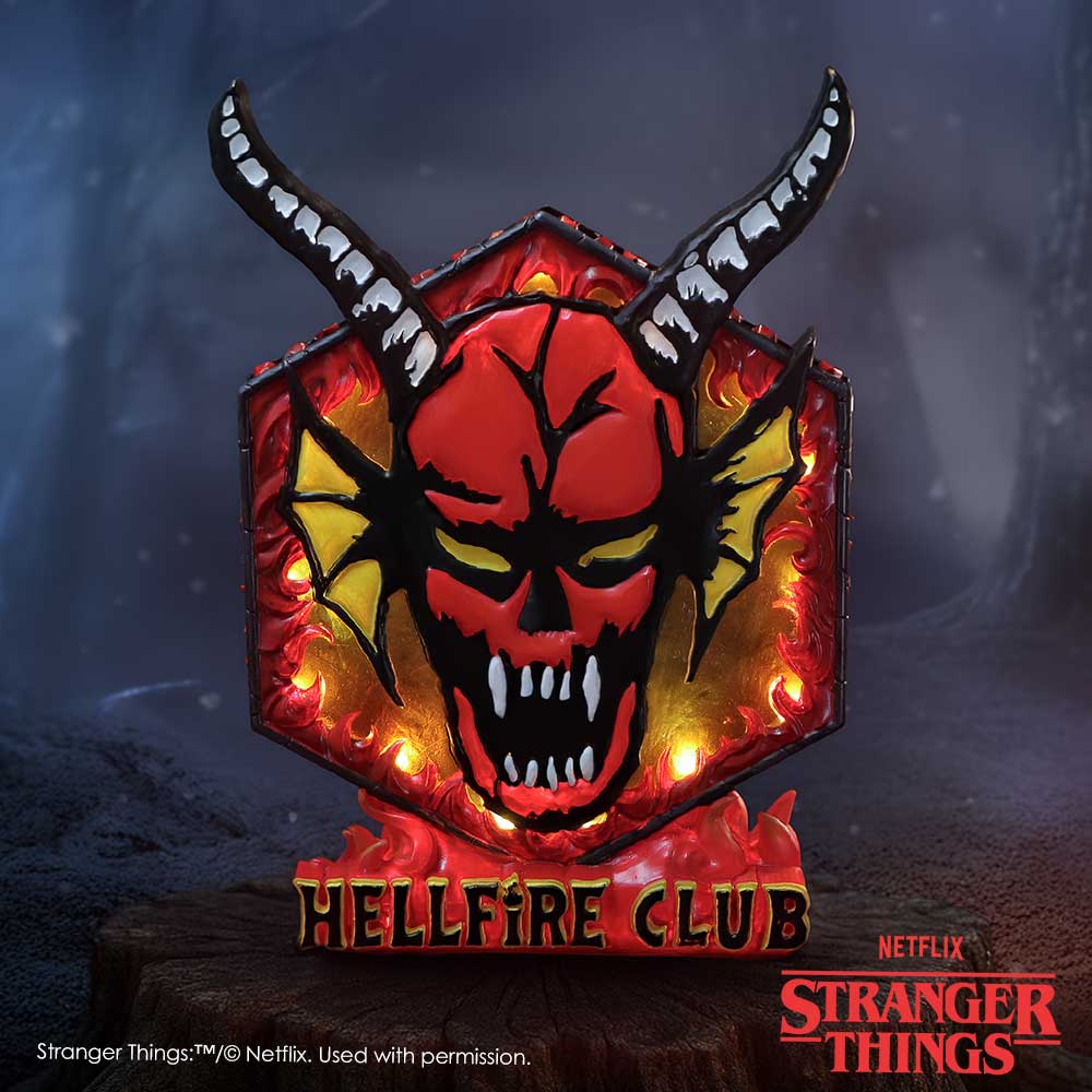 Stranger Things Hellfire Club USB Table Lamp 23.6cm - Shop Lamps At Gift Moments - 1