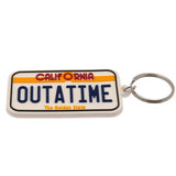 Back To The Future License Plate PVC Keyring: 3 Keyrings By Back To The Future