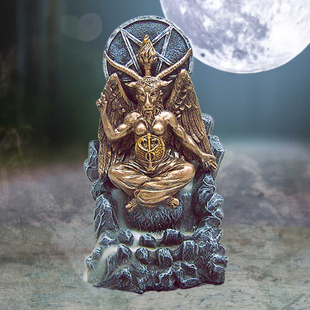 Baphomet Antiquity Occult Backflow Incense Burner Gothic Ornament: 1 - Incense Holders By Gift Moments