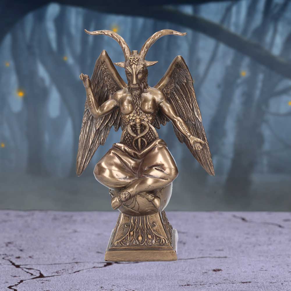 Baphomet Occult Mystical Figurine Bronze Gothic Ornament: 1 - Figurines Medium (15-29cm) By Gift Moments