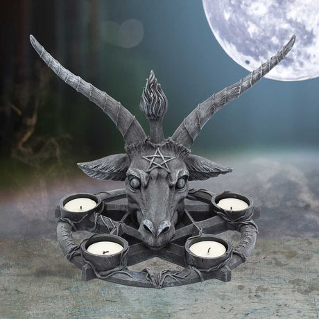 Baphomet Sabbatic Goat Diety Candle Holder: 1 Candles & Holders By NN Designs