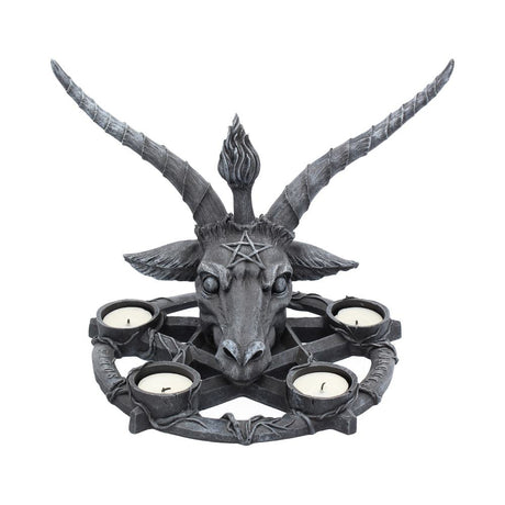 Baphomet Sabbatic Goat Diety Candle Holder: 2 Candles & Holders By NN Designs