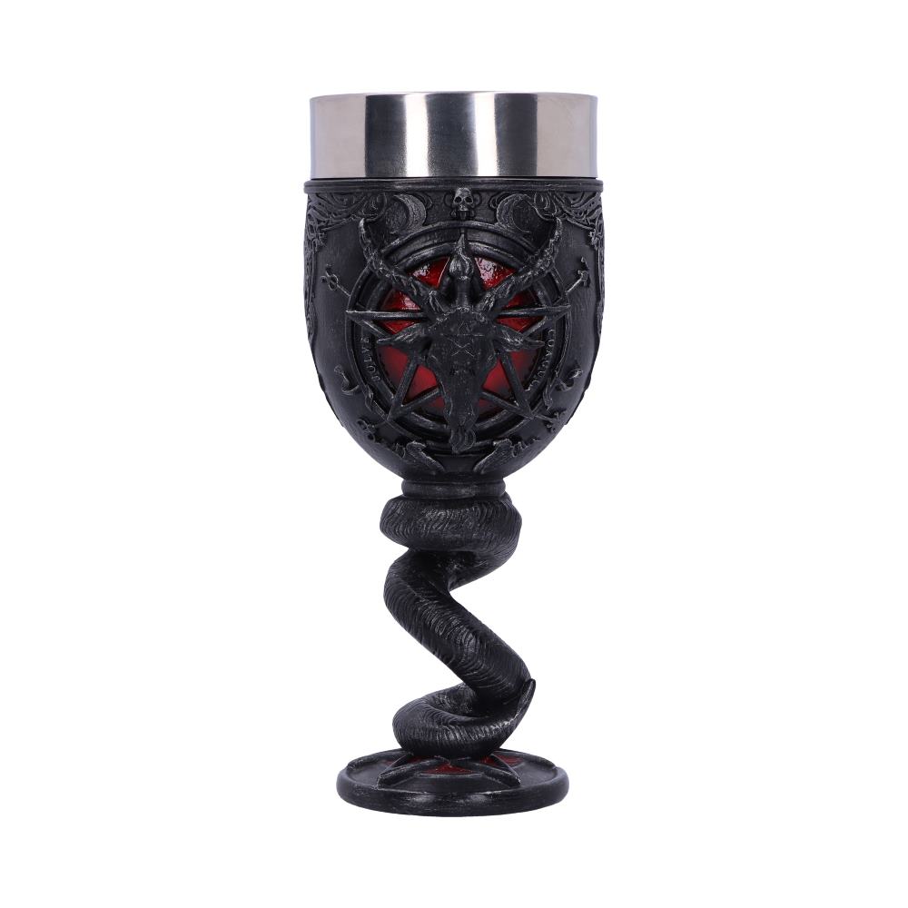 Baphomet Sabbatic Goat Diety Goblet 16cm: 4 - Goblets & Chalices By NN Designs