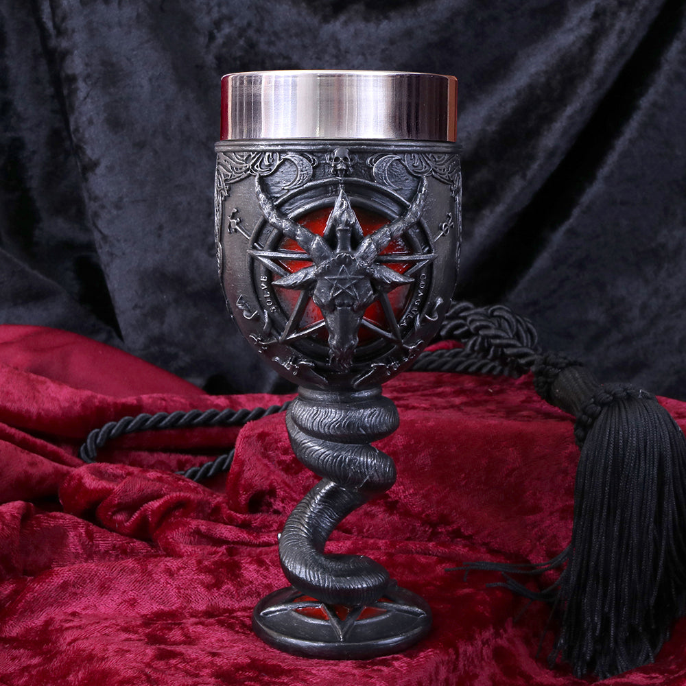 Baphomet Sabbatic Goat Diety Goblet 16cm: 1 - Goblets & Chalices By NN Designs